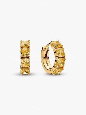 Pandora Yellow Hoop Earrings